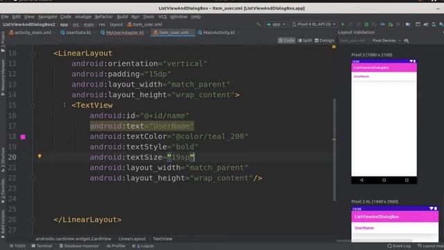 Android kotlin #ListView And #DialogBox Exemple ||#customAdapter in ListView || #arrayaAdapter смотреть онлайн
