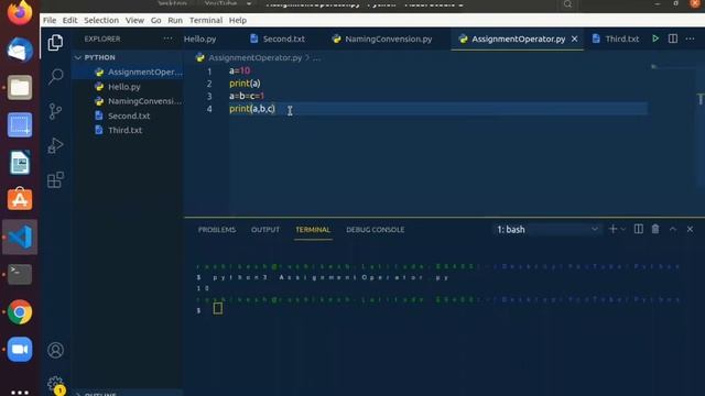 Assignment Operator in Python in marathi. смотреть онлайн