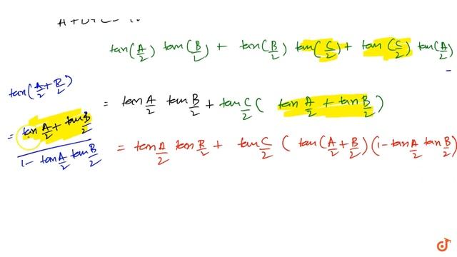 `tan(A/2)tan(B/2)+tan(B/2)tan(C/2)+tan(C/2)tan(A/2)=1` смотреть онлайн