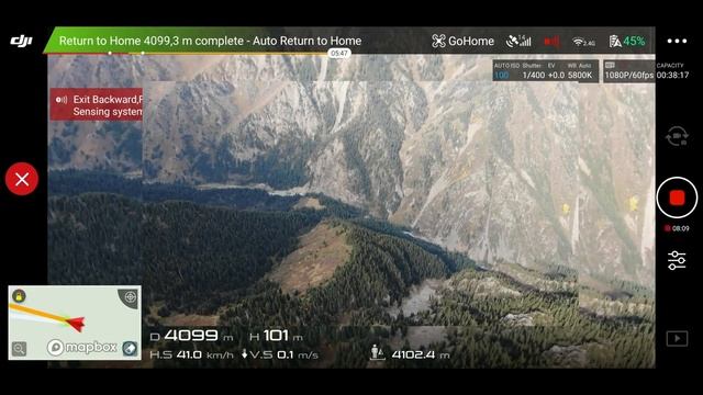 Как вернуть квадрокоптер с большого расстояния, если заряд батареи близок к нулю. Mavic Air. смотреть онлайн