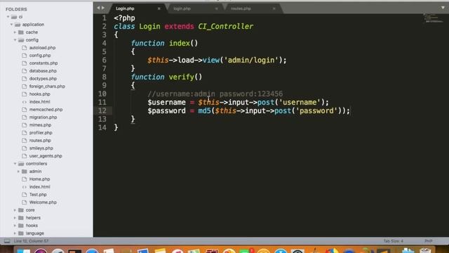 Code Igniter - Login and Session handling смотреть онлайн