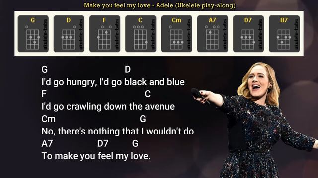 Make You Feel My Love - Adele (Ukelele Chords Play-Along) смотреть онлайн
