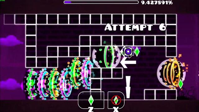 Losing my Mind in The Easy Demon Roulette [geometry dash] смотреть онлайн