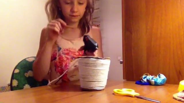 Украшение горшка из под цветов 🌺🌹 смотреть онлайн