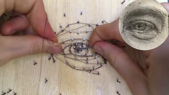 Урок 6. Глаза. 1 часть. String art портрет. Стринг арт курс для продвинутых смотреть онлайн