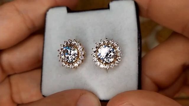 Серьги желтое золото 585 проба улучшенные муассаниты 4,96 кт арт 99 смотреть онлайн