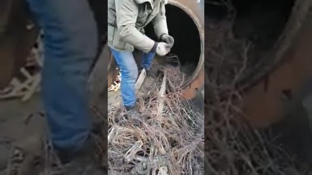 Выгрузка 1.5 куба установки по переработке кабеля и видео... смотреть онлайн