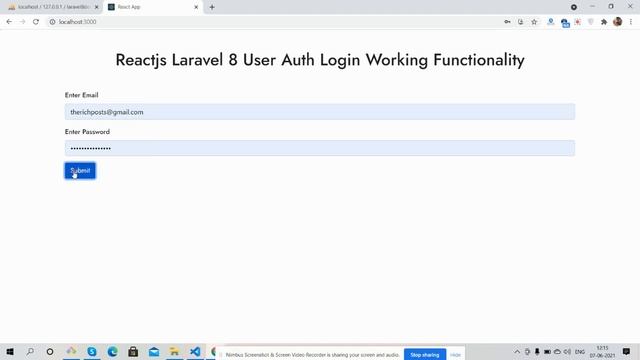 Reactjs Laravel 8 AUTH User Login Working Example смотреть онлайн