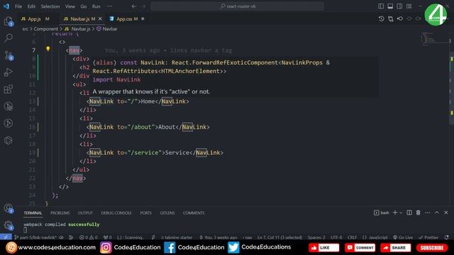 React Router v6 Tutorial in Hindi #5: React Router Link, NavLink & Active Link | React Router v6 смотреть онлайн