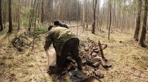 Вывозим металлолом из делянок.Металло коп на каракате.