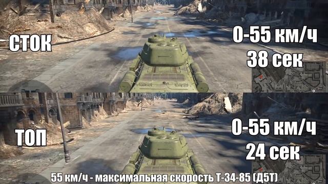 ТОП VS СТОК | Т-34-85 (Д5Т) | НАГЛЯДНАЯ РАЗНИЦА смотреть онлайн