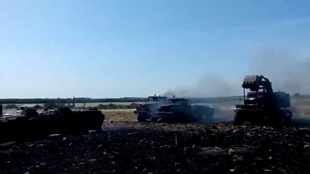 Зеленополье - разбитые 24-я и 79-я бригады укро-фашистских карателей, 11.07.2014 смотреть онлайн