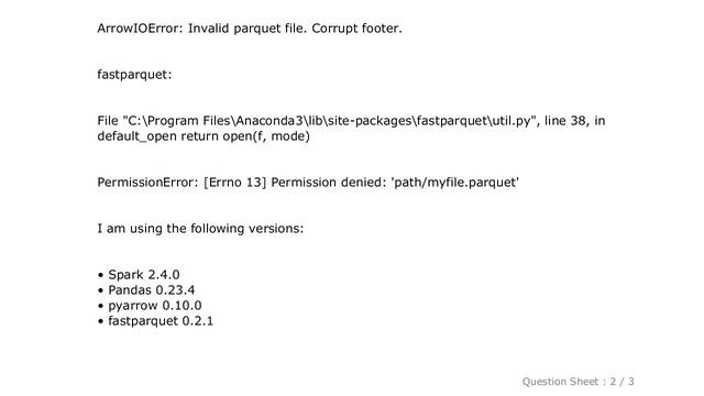 Pandas : Pandas cannot read parquet files created in PySpark смотреть онлайн
