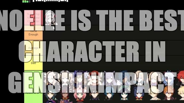 Genshin Impact character tier list, but as a Noelle main смотреть онлайн