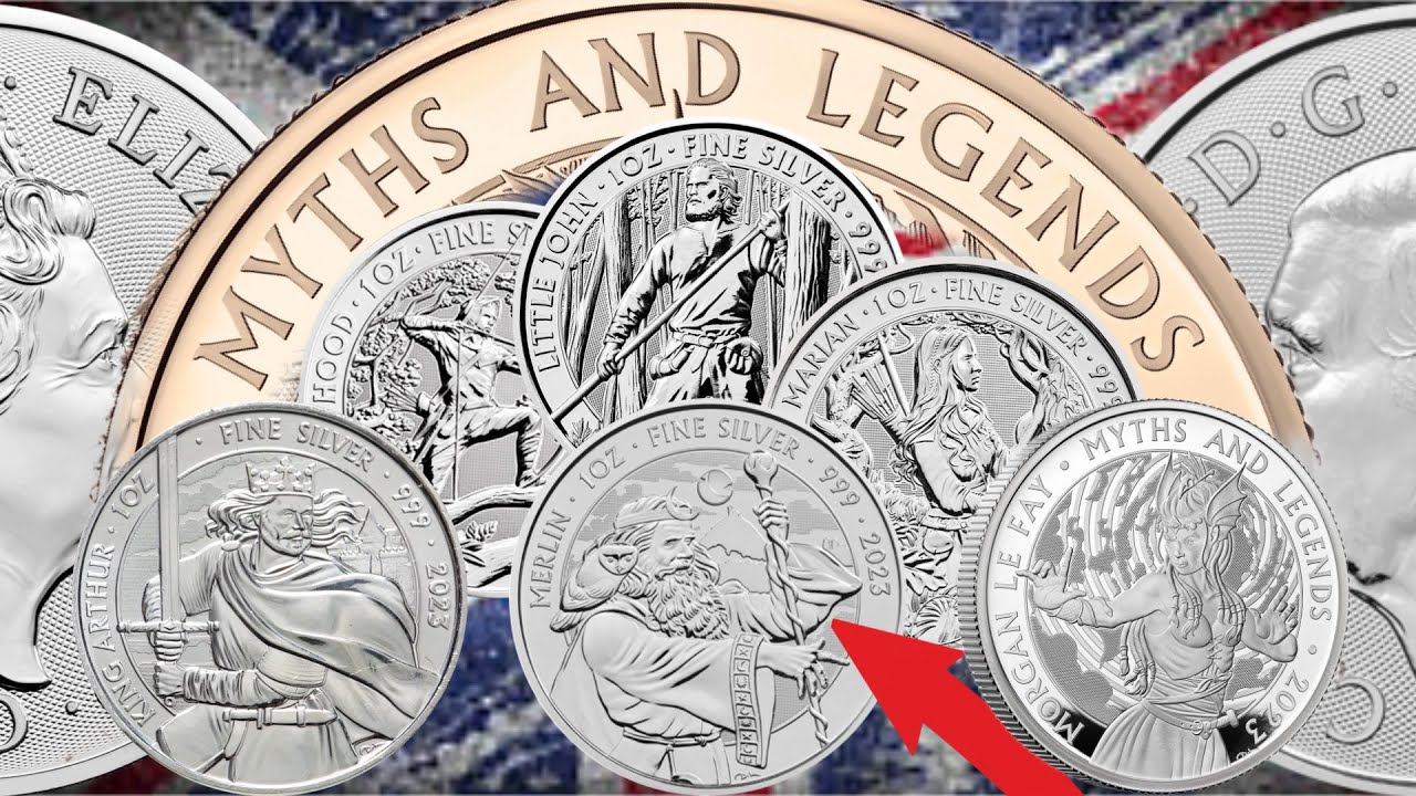 2 фунта 2023 Мерлин. Мифы и легенды. Серебряные монеты смотреть онлайн