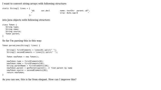 Parsing objects from complex String in Java смотреть онлайн