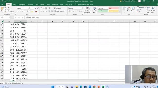 membuat grafik sin x dan cos x dengan excel смотреть онлайн