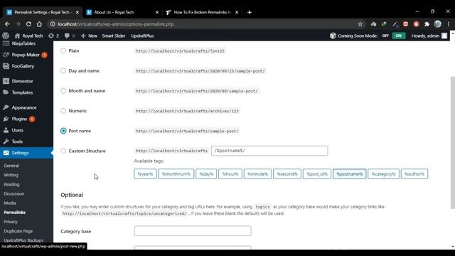 How To Create Custom Permalinks And Change Permalinks Structure In Wordpress | Virtual Crafts смотреть онлайн