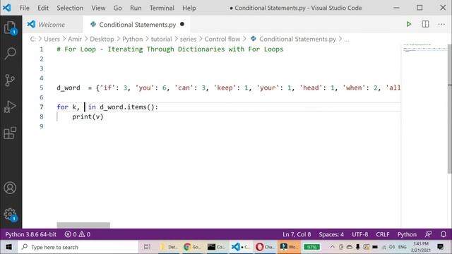 Iterating Through Dictionaries with For Loop - [ تعلم بايثون بالعربي 2021] смотреть онлайн