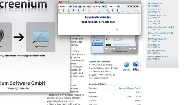 How to Capture/Record your MAC Computer Screen - Screenium - Serial number inside the video смотреть онлайн