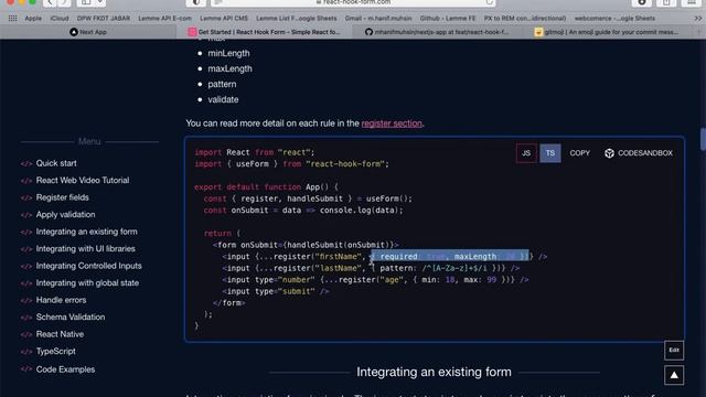 Validasi menggunakan React Hook Form смотреть онлайн