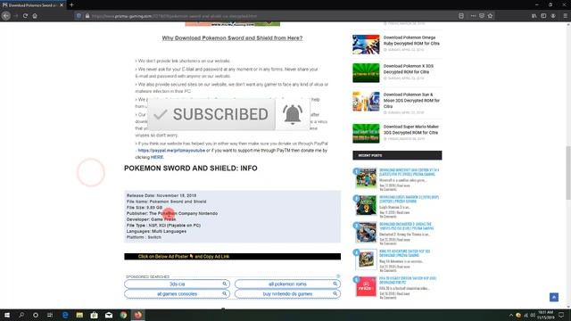 Download Pokemon Sword And Shield [XCI] ROM For PC & Switch