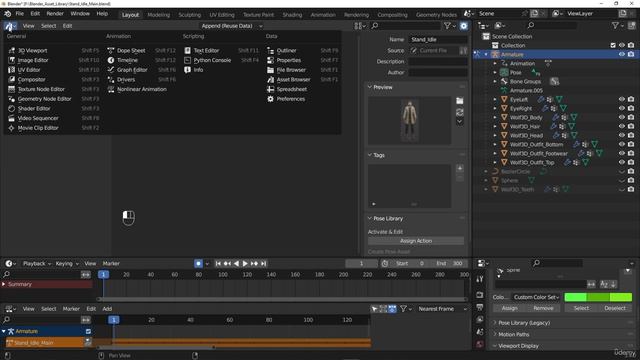 1. Creating pose assets and using the Blender asset browser смотреть онлайн