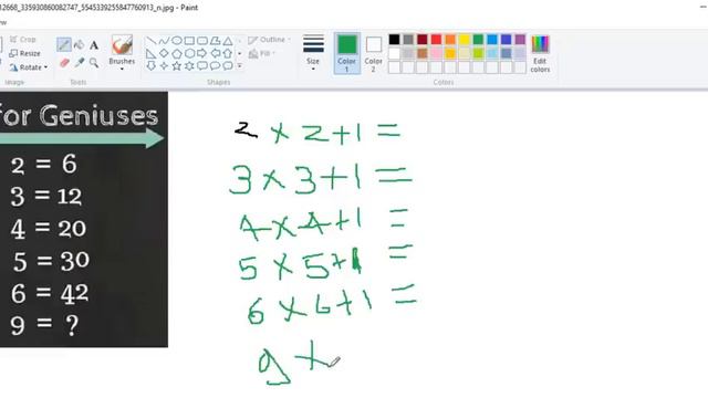 2=6 , 3=12 ,4=20,5=30, 6=42,9=? смотреть онлайн
