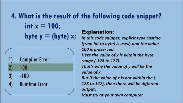 #12 Type Casting and Type Conversion in Java | MCQ Questions and Answers смотреть онлайн
