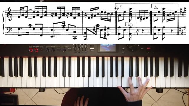 Tico tico no fubá - piano tutorial Part 1 (by measure/por compasso) смотреть онлайн