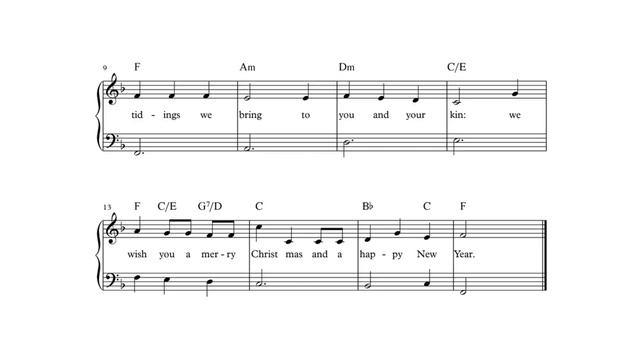 We Wish You A Merry Christmas - Easy piano смотреть онлайн