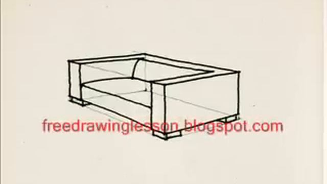Perspective Drawing : Draw a box : Draw a sofa using imaginary box #shorts смотреть онлайн