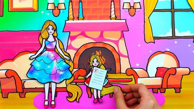 Paper Dolls Dress Up - Betrayed Husband Regret Late Vs Poor Rapunzel Venerable -Barbie Story & Craf