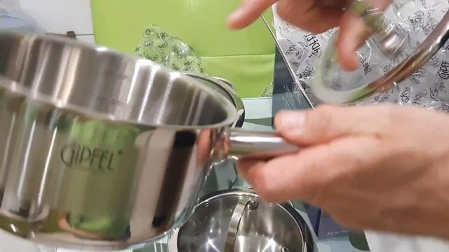 Ничего себе ГРАД! Купили набор кастрюль GIPFEL , ромашки в саду. смотреть онлайн