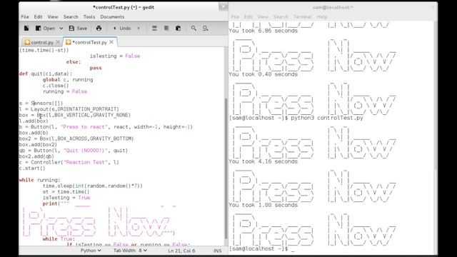 Control Python API Tutorial - 1: Reaction Game смотреть онлайн