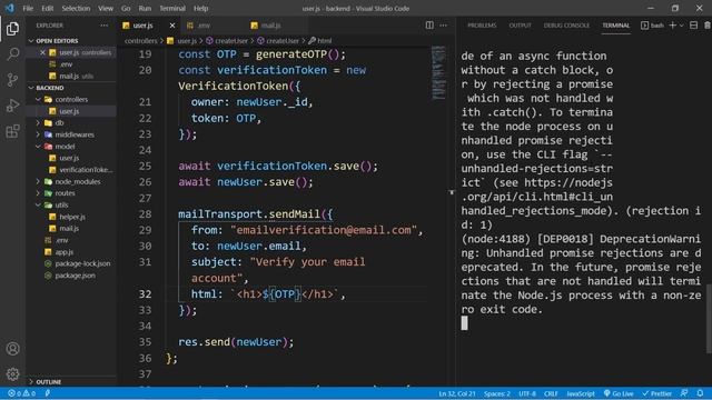 Email Verification Using Node JS - MERN Stack Project - Day 17 смотреть онлайн