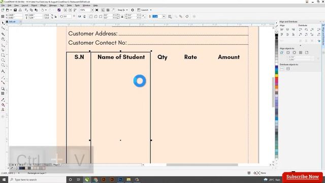 Restaurant Bill Design in CorelDraw Tutorial | How to Make Printable Restaurant Bill Design Tutoria смотреть онлайн