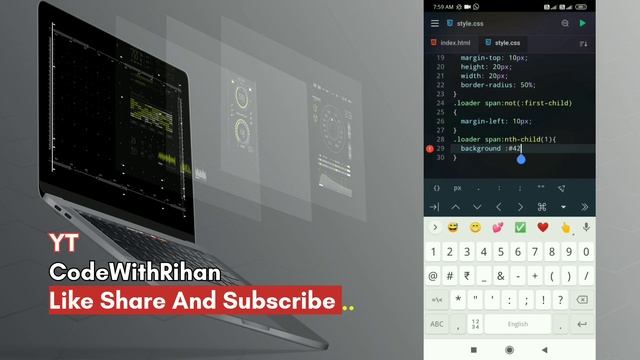 How To Create Animated Google Loader In Html And Css | Animated Google Loader - CodeWithRihan смотреть онлайн