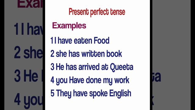 Present perfect tense with formula and examples| by knowledge is power by rehan смотреть онлайн