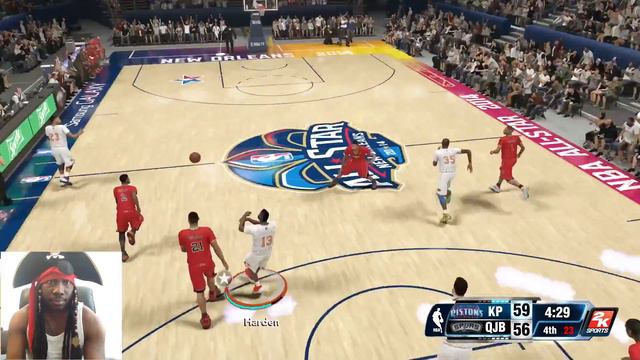 NBA 2k14 MyTEAM Xbox One Gameplay - FaceCam Pirate QJB Raging w/Long Beard James - Buzzer Beater смотреть онлайн