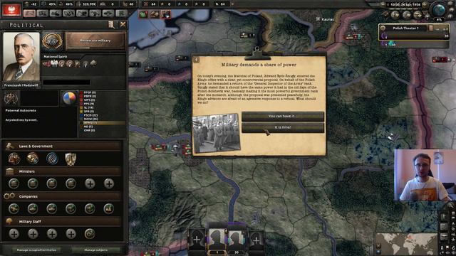 [#1] Powrót Króla i śmierć Piłsudskiego | Polska | Fuhrerreich | Hearts of Iron 4 смотреть онлайн