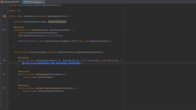 Gesture Detection - Android Studio смотреть онлайн