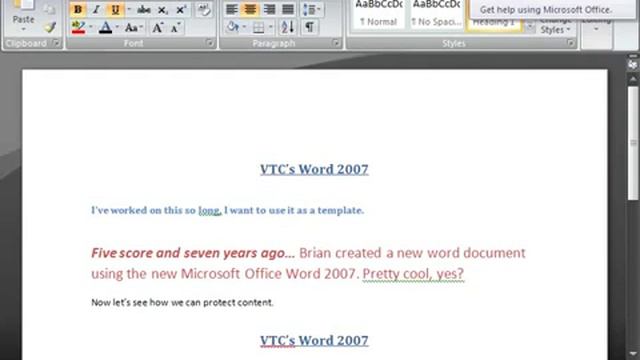 Microsoft Word 2007 ENG TB 03 06 Save a Document As a Template смотреть онлайн