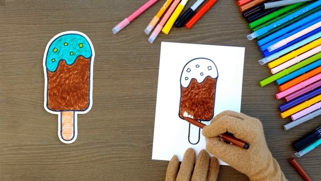 Хэй Хэй Школа МОРОЖЕНОЕ (Как нарисовать сладкое мороженое Урок рисования Рисование для детей) смотреть онлайн