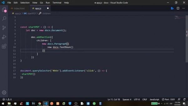 How to use DOCX.js and how to create a simple document with DOCX.js
