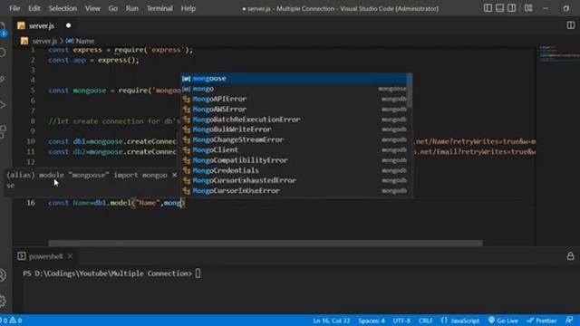 How to connect multiple database in mongodb/node js using mongoose смотреть онлайн