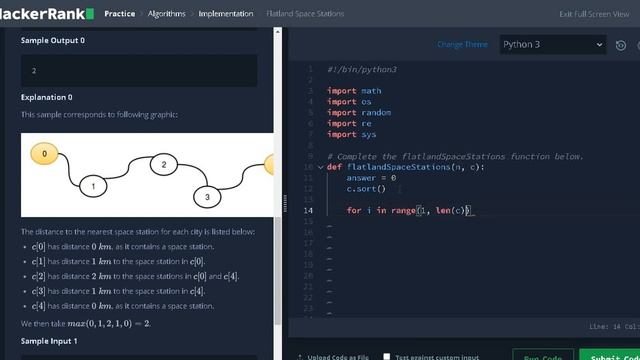 64 - Flatland Space Stations | Implementation | Hackerrank Solution | Python смотреть онлайн