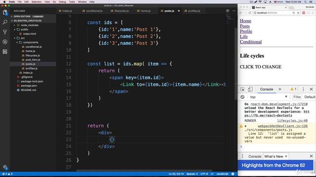 Returning Arrays in React Router DOM in React js смотреть онлайн