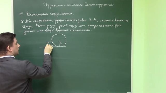 3.2. Окружности и их элементы. Касающиеся окружности. смотреть онлайн