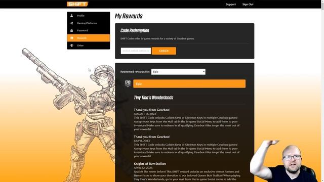 3 Golden Keys for Borderlands 2 & Borderlands 3, 3 Skeleton Keys TTWL Shift Code - Exp Sept 7, 2023 смотреть онлайн
